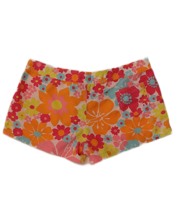 Bear Womens Badeshorts UK 14 Large Multicolored Floral Polyester