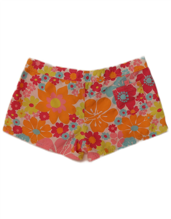 Bear Womens Badeshorts UK 14 Large Multicolored Floral Polyester