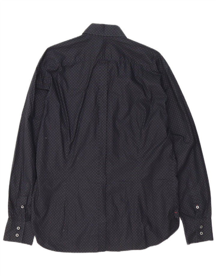 Paul Smith Herre Classic Fit skjorte XL sort plettet bomuld