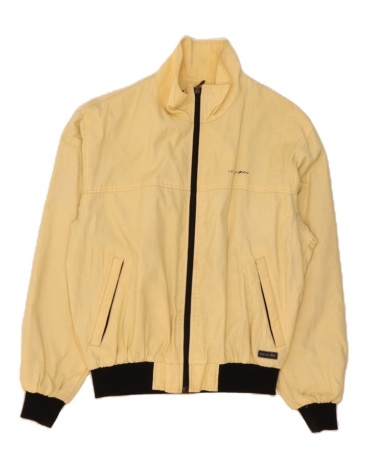 NORTH SAILS Mens Bomber Jacket UK 38 Medium Yellow Colourblock Polyamide Vintage North Sails and Second-Hand North Sails from Messina Hembry 