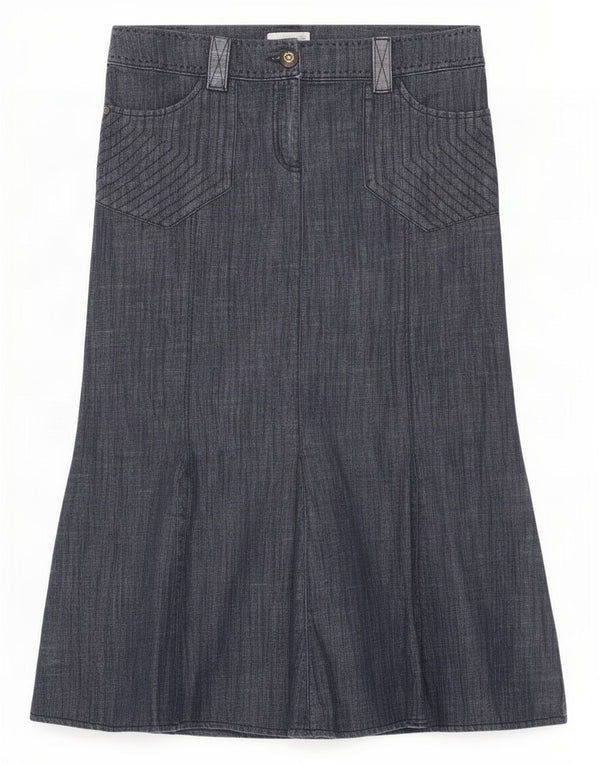 Marks & Spencer Dame Per Una denimnederdel UK 14 Large W32 Marineblå Bomuld