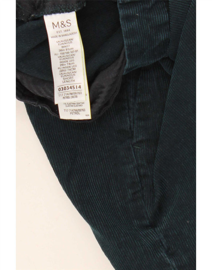 Marks & Spencer Herre Lige Regular Corduroy Bukser W36 L29 Grøn