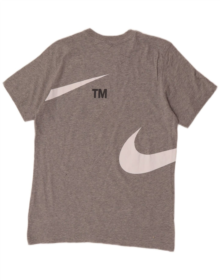 Nike grafisk T-shirt top mellem grå bomuld til mænd