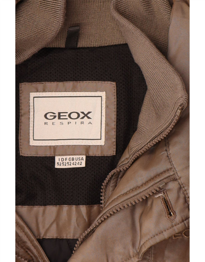 Geox Herre Respira Utility Jacket UK 42 XL Brun Polyamid