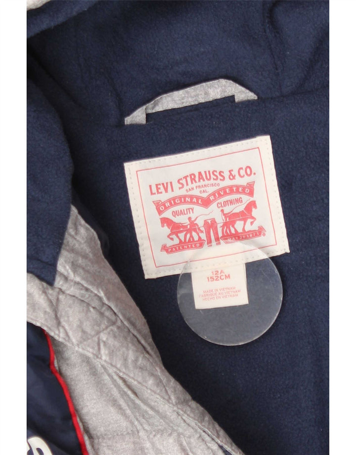 Levi's Boys grafisk polstret hættejakke 11-12 år grå farveblok