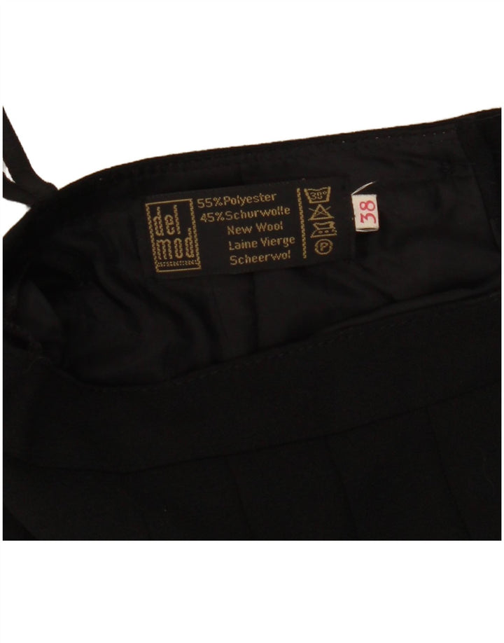 Del Mod Kvinder Højtalje Plisseret Nederdel EU 38 Medium W27 Sort Polyester