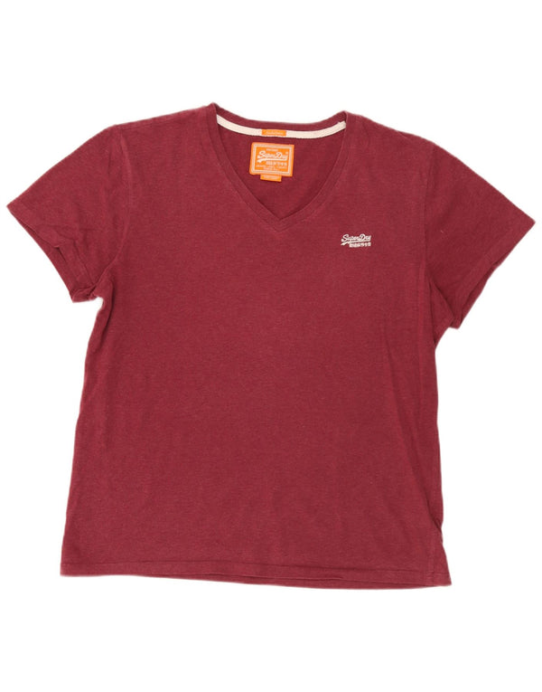 Superdry Herre T-Shirt Top Stor Bourgogne Bomuld