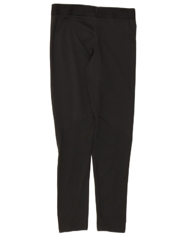 Nike Girls Dri Fit Graphic Leggings 12-13 Years Large Black Polyester