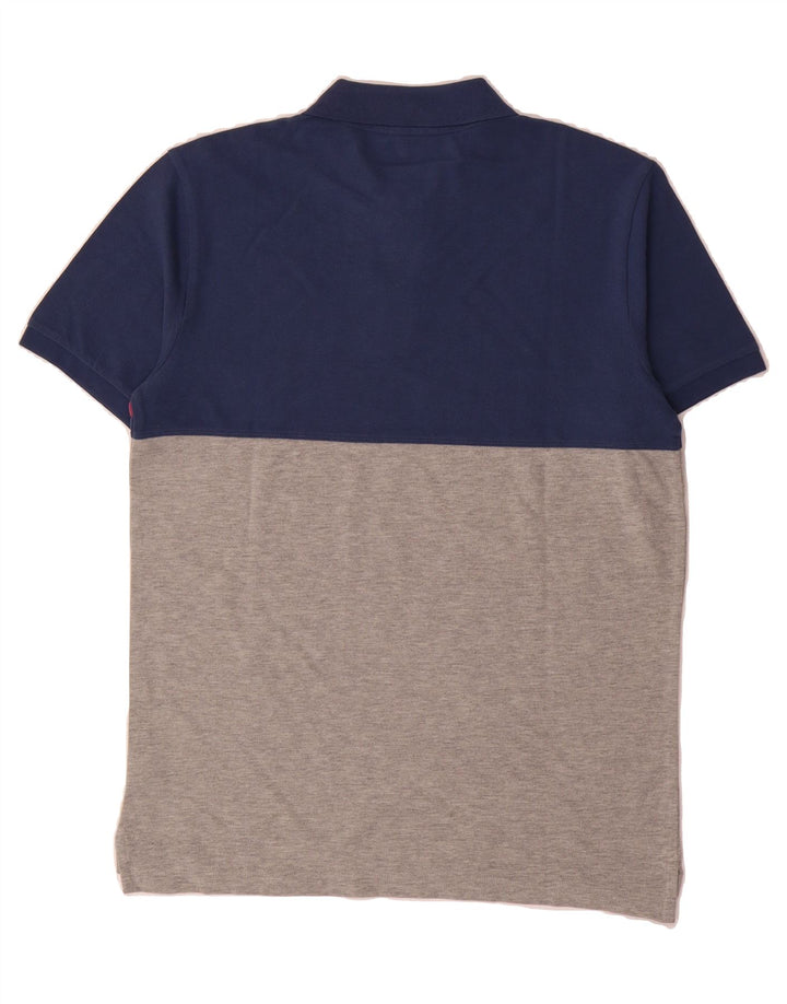 GAP Mens Polo Shirt Medium Blue Colourblock Cotton Vintage Gap and Second-Hand Gap from Messina Hembry 