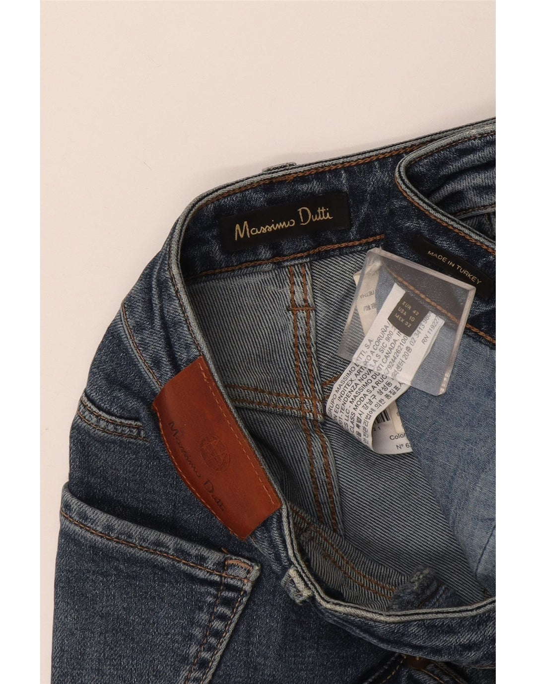 Massimo Dutti Dame Cigaret Straight Jeans EU 42 Large W32 L27 Blå