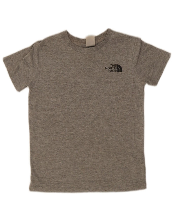 The North Face Boys Grafisk T-Shirt Top 9-10 år Medium Grå Flecked