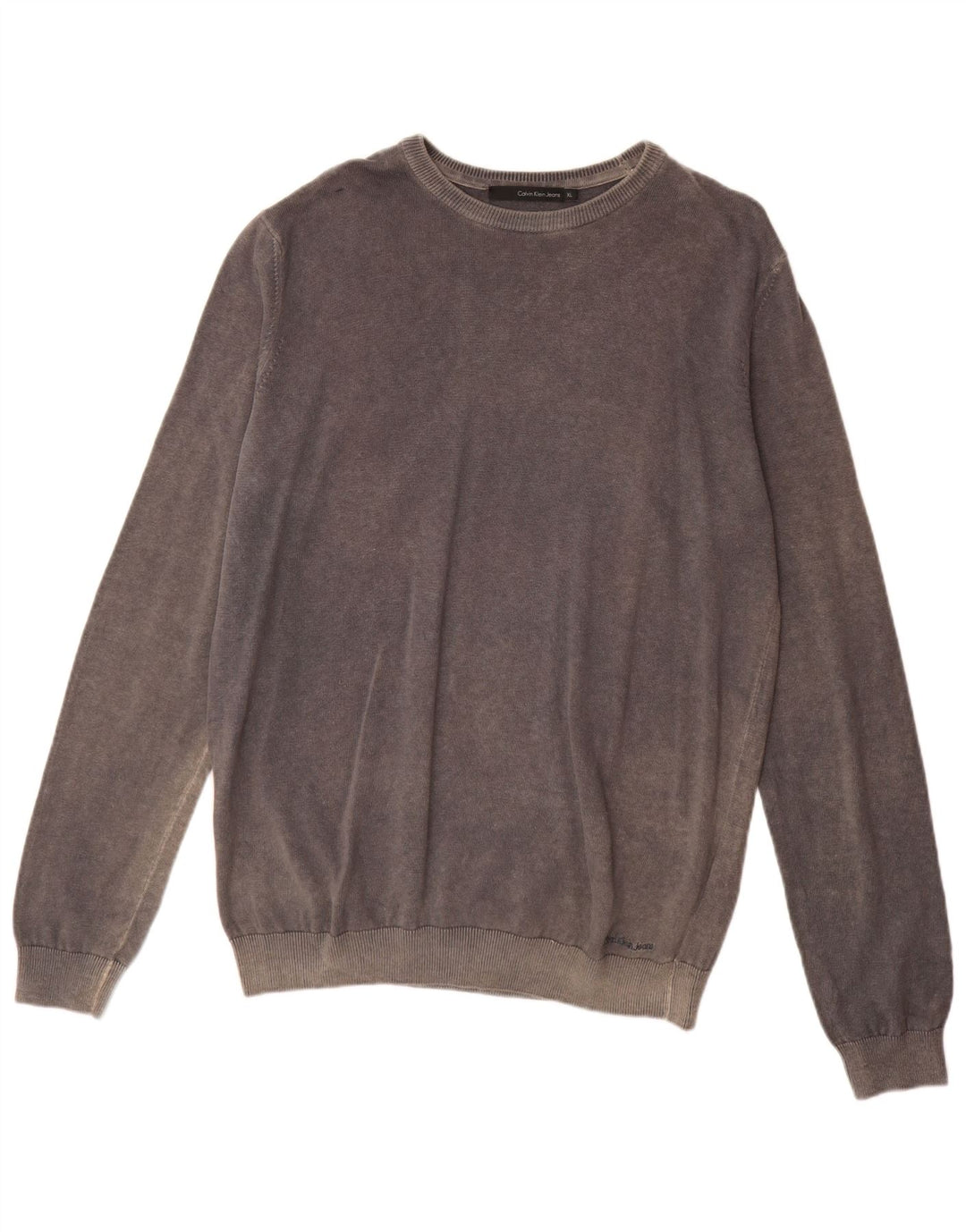 Calvin Klein Jeans Herre Boat Neck Jumper Sweater XL Grå Bomuld