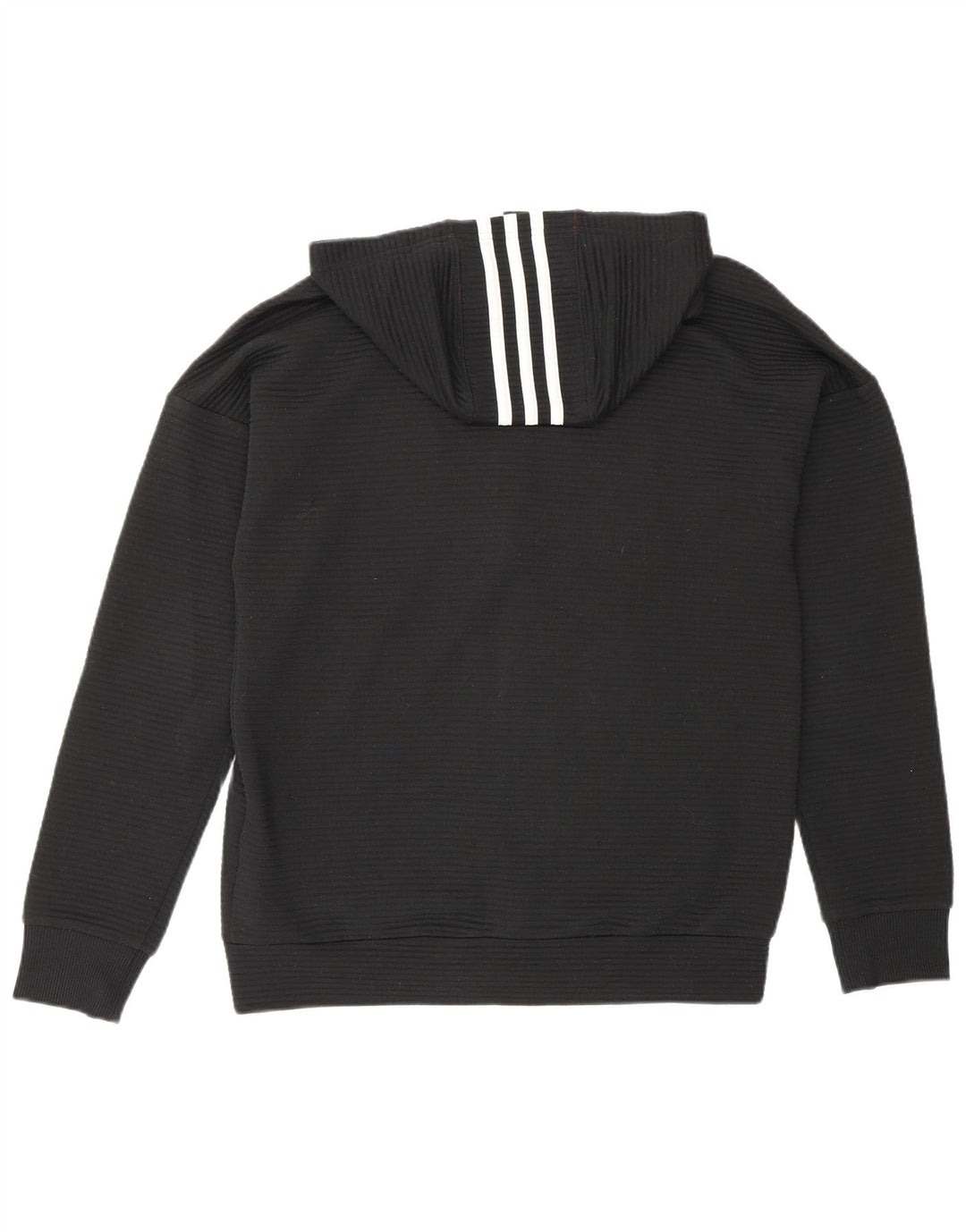 Adidas hættetrøje med lynlås til drenge 13-14 år Sort polyester