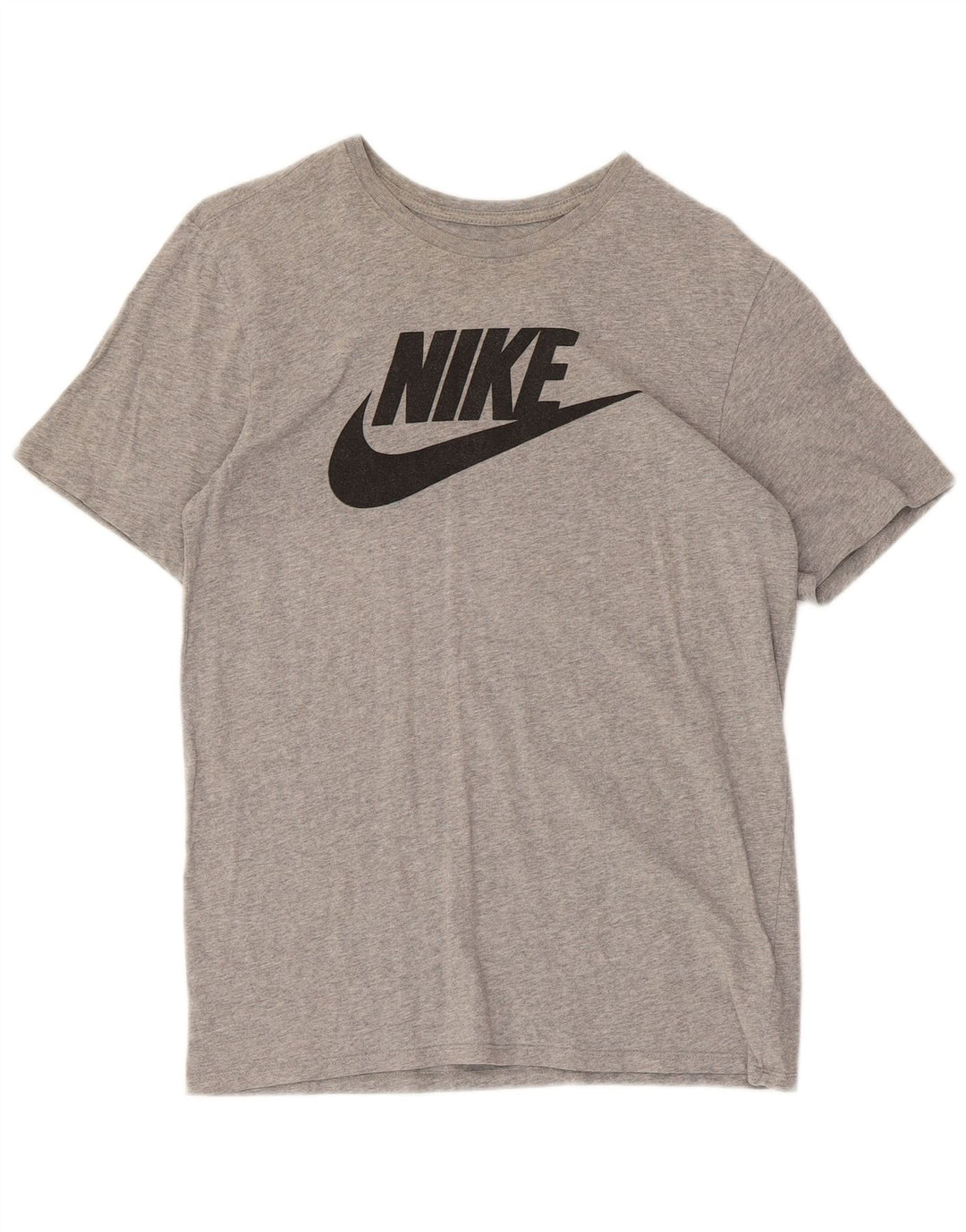 NIKE Mens Graphic T-Shirt Top Medium Grey Cotton