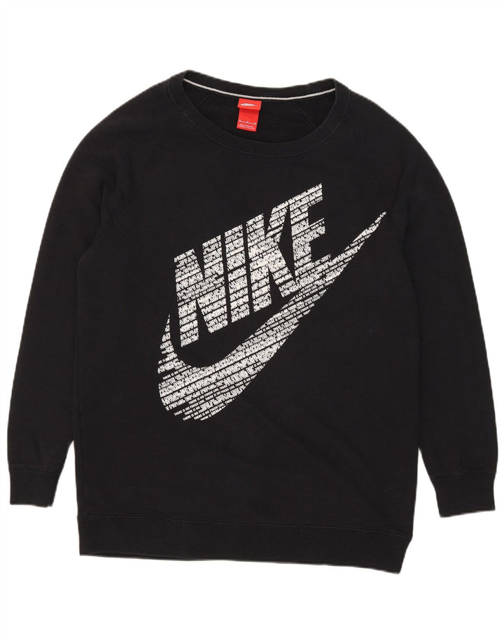 Nike Herre grafisk sweatshirt Jumper Medium Sort Bomuld