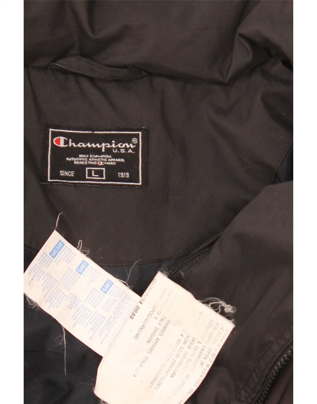 Champion Herre polstret jakke UK 40 Large Black Polyester