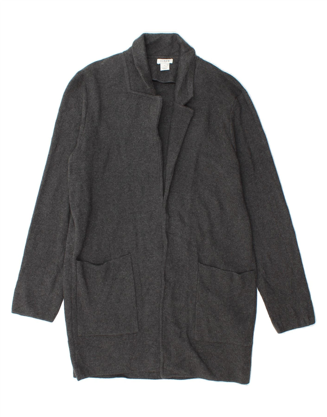 J. CREW Womens Open Cardigan Sweater UK 10 Small Grey Cotton Vintage J. Crew and Second-Hand J. Crew from Messina Hembry 