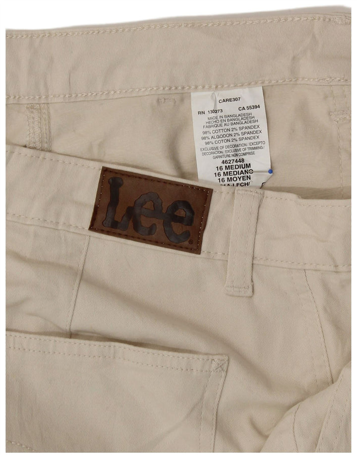 LEE Womens Chino Shorts US 16 XL W36 Beige Cotton