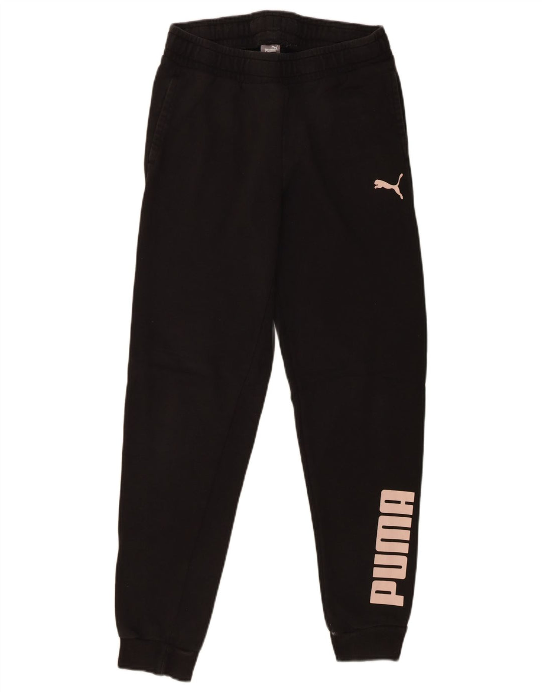 PUMA Womens Graphic Tracksuit Trousers Joggers UK 12 Medium  Black