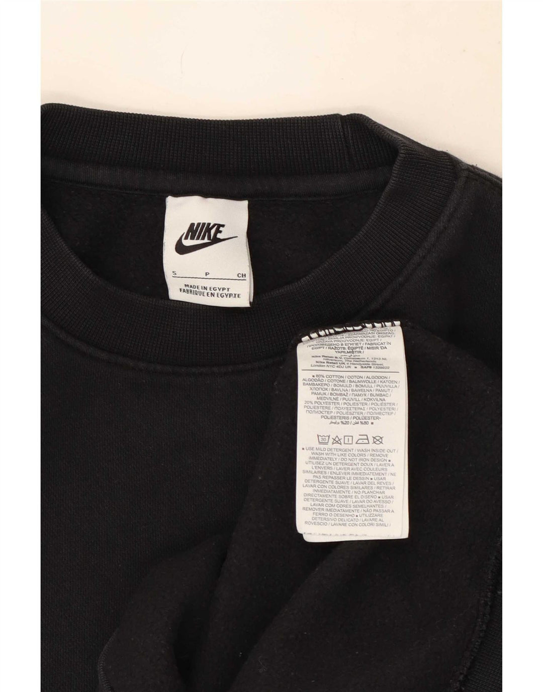 Nike Sweatshirt til mænd, lille sort bomuld