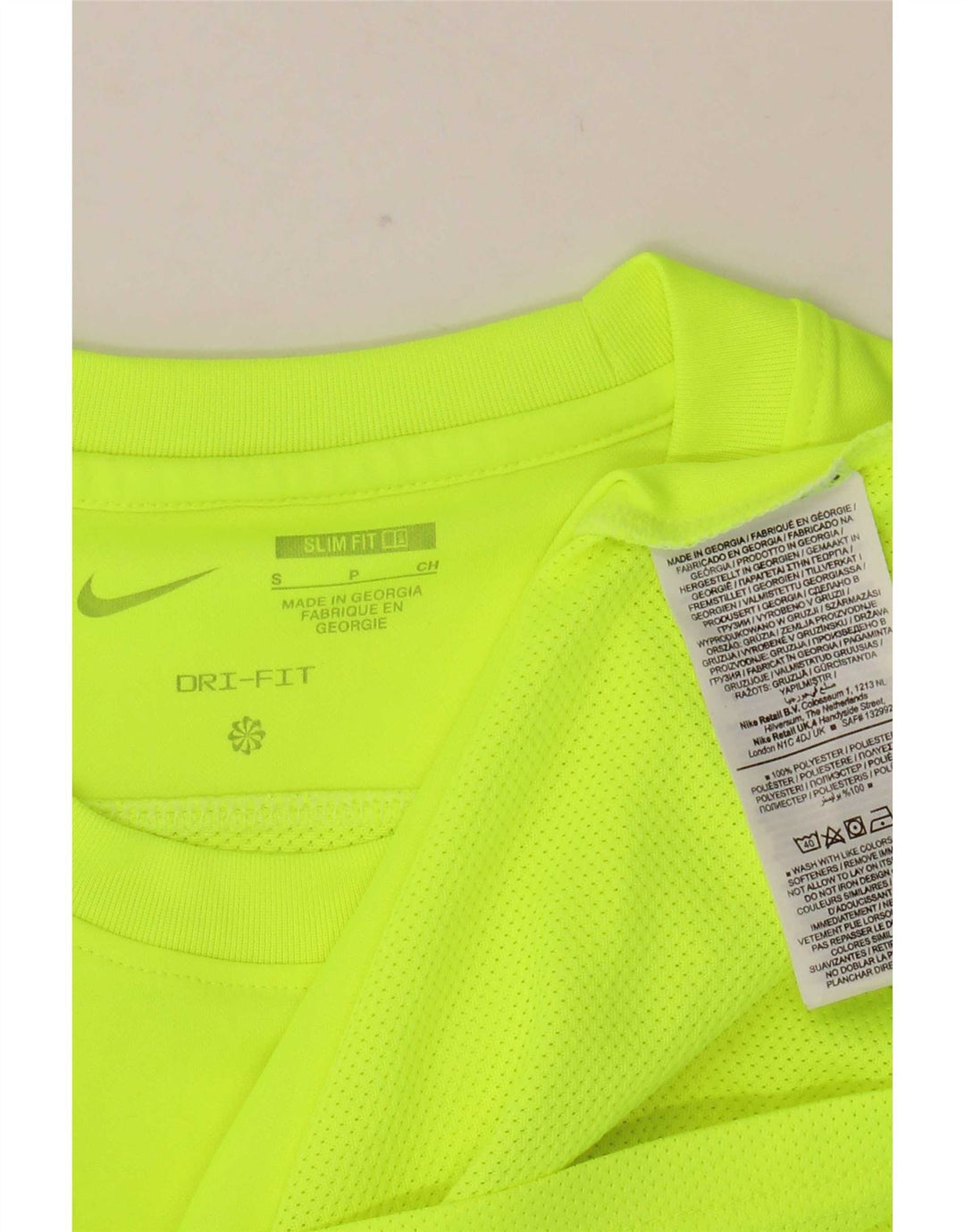 Nike Herre Dri Fit Slim T-Shirt Top Lille Grøn Polyester
