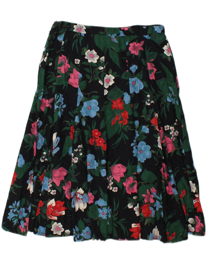 VINTAGE Womens Flared Skirt W28 Medium Multicoloured Floral Vintage Vintage and Second-Hand Vintage from Messina Hembry 