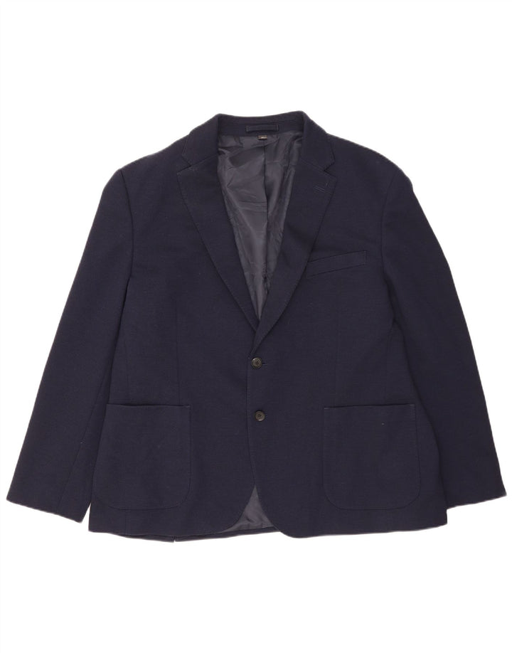 Marks & Spencer Herre 2-knaps blazerjakke UK 46 XL Marineblå polyester