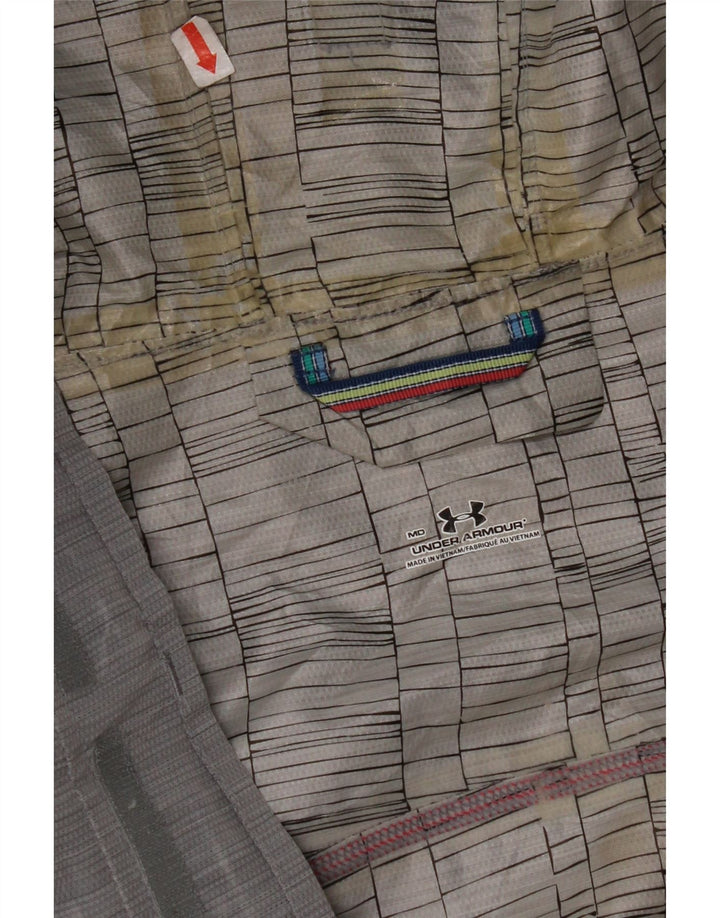 UNDER ARMOUR Regnjakke med hætte til mænd UK 38 Medium Grå Polyester