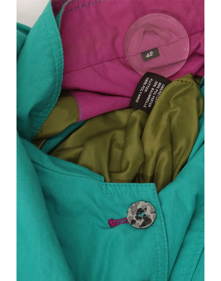 VINTAGE Womens Windbreaker Coat EU 48 2XL Turquoise Polyester Vintage Vintage and Second-Hand Vintage from Messina Hembry 