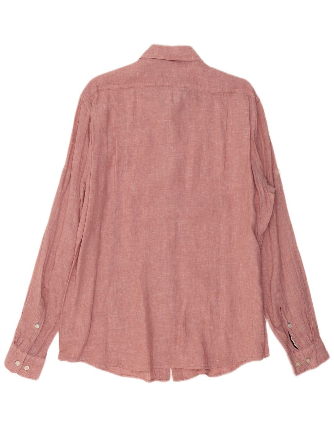 HUGO BOSS Herre Regular Fit Skjorte Large Pink Flecked Linen