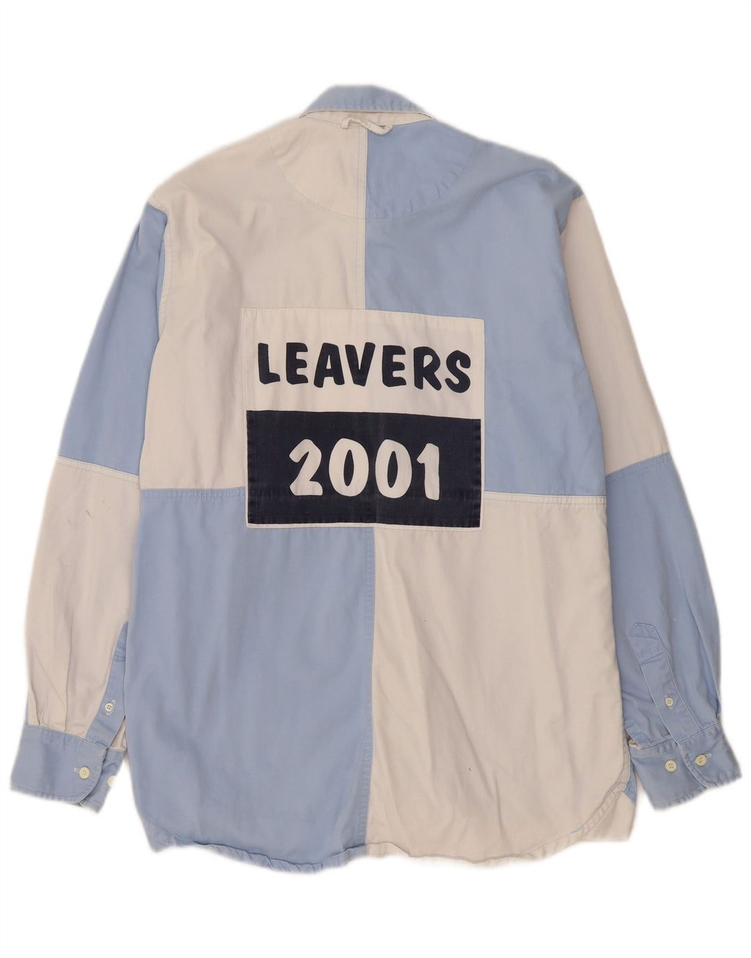 Crew Clothing Herre Grafisk Pullover Shirt Lille blå Colourblock Bomuld