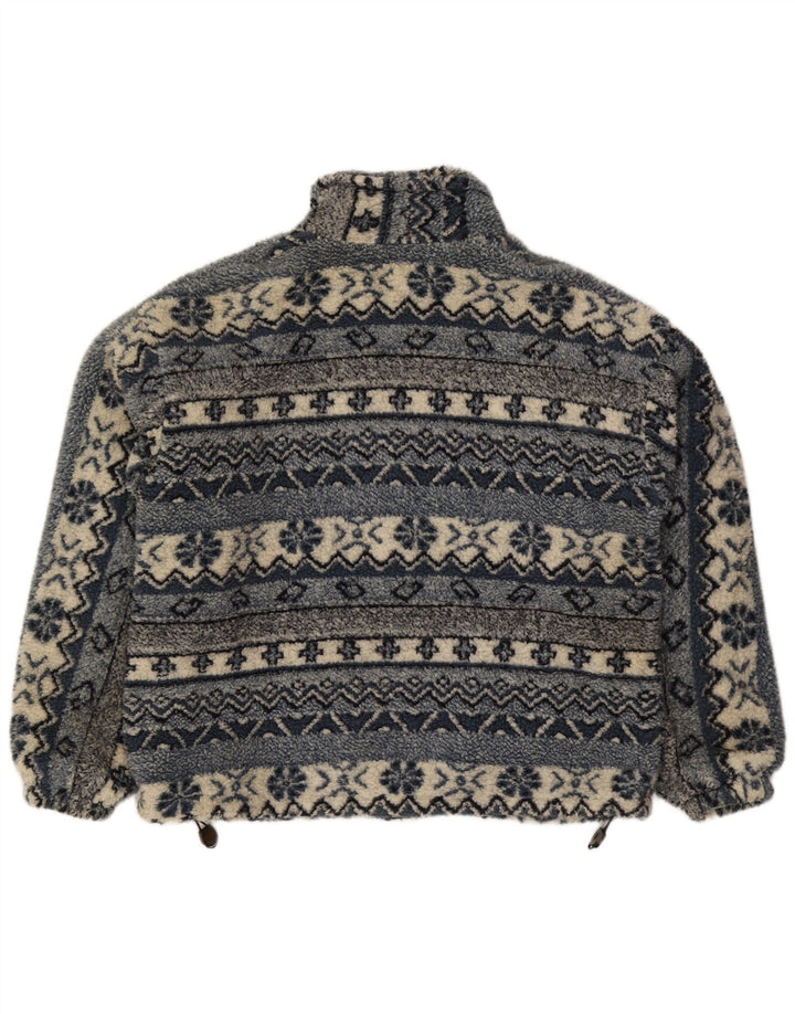 Vintage fleecejakke til mænd UK 40 Large Blue Fair Isle