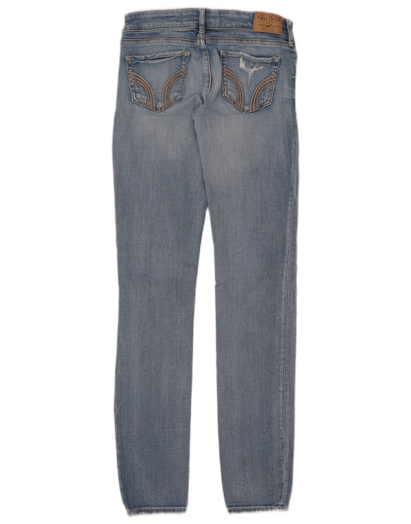 Hollister Dame Distressed Skinny Jeans US 1 XS W25 L31 Blå Bomuld