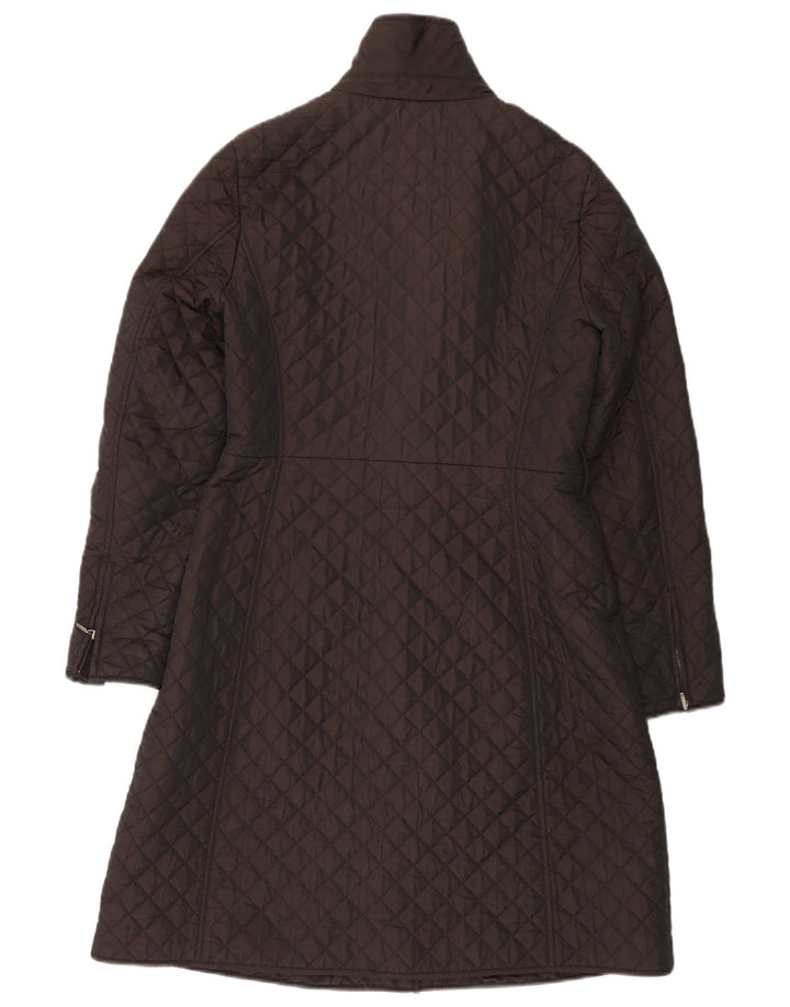 HOBBS Quiltet overfrakke til kvinder UK 10 Lille brun polyamid