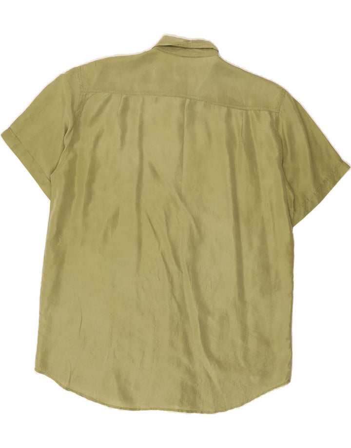 GREEN LEAVES Mens Short Sleeve Shirt Large Green Vintage Green Leaves and Second-Hand Green Leaves from Messina Hembry 