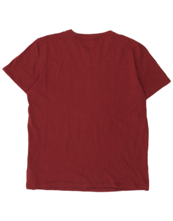 Jack & Jones Herre T-Shirt Top XL Bourgogne bomuld