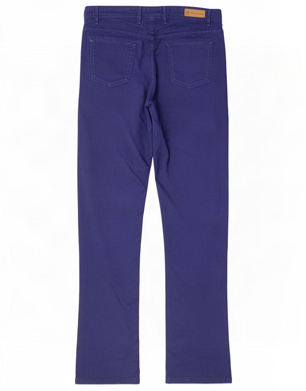 Massimo Dutti Mens Casual Fit Chino Trousers EU 44 Large W34 L33 Navy Blue