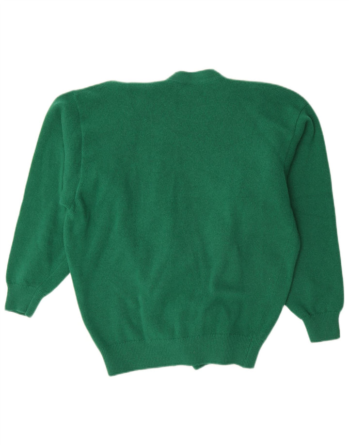 Glenmac Dame Cardigan Sweater UK 16 Stor grøn lammeuld