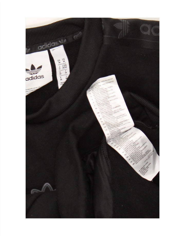 Adidas Grafisk Sweatshirt Jumper Medium Sort Polyester til mænd