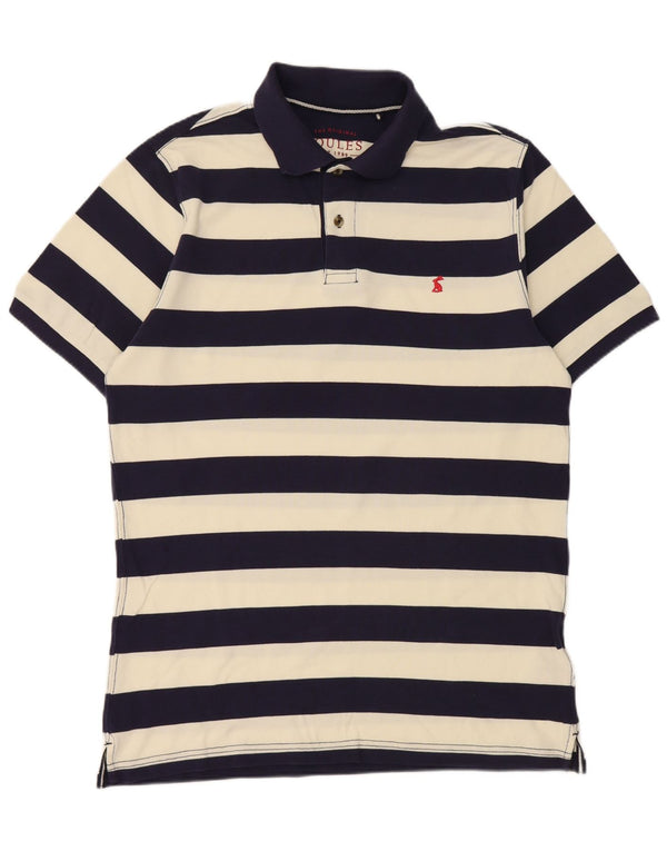 Joules kortærmet herre poloshirt med klassisk pasform Stor marineblå stribet