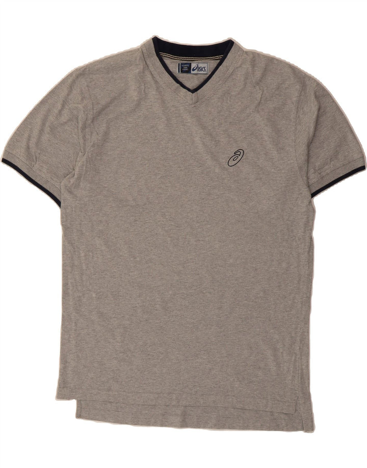 ASICS Mens T-Shirt Top XL Grey Cotton Vintage Asics and Second-Hand Asics from Messina Hembry 
