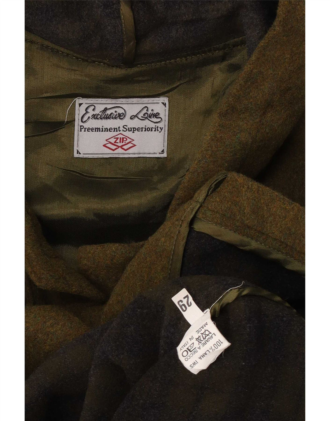 Lynlås Dame Hooded Duffel Coat UK 16 Large Green Wool