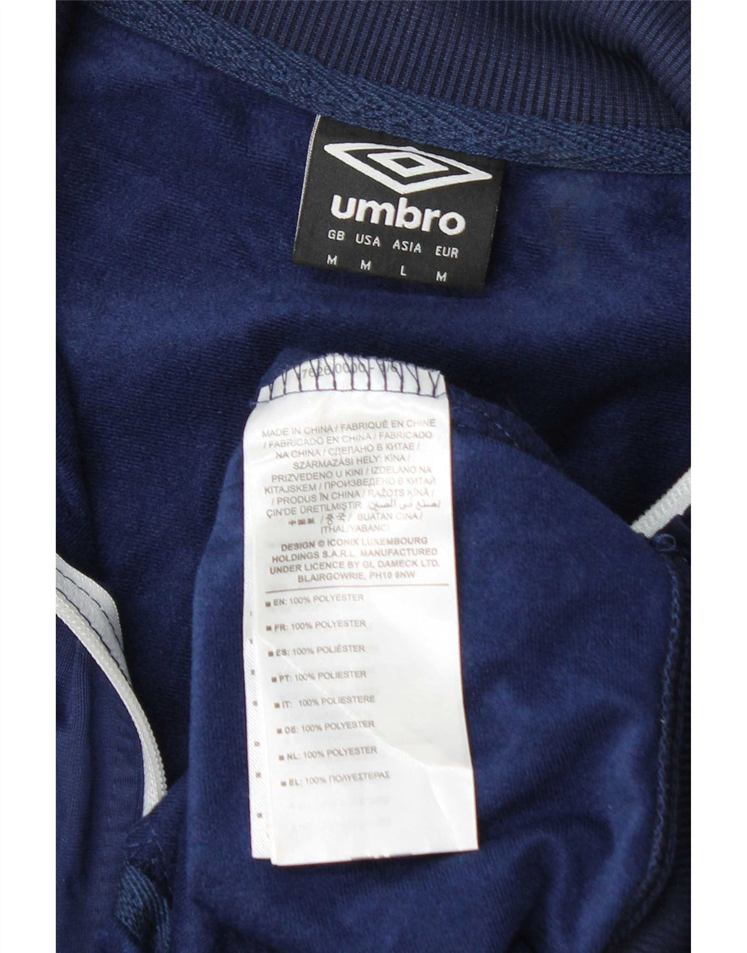 Umbro Herre grafisk hel træningsdragt Medium Marineblå Colourblock Polyester