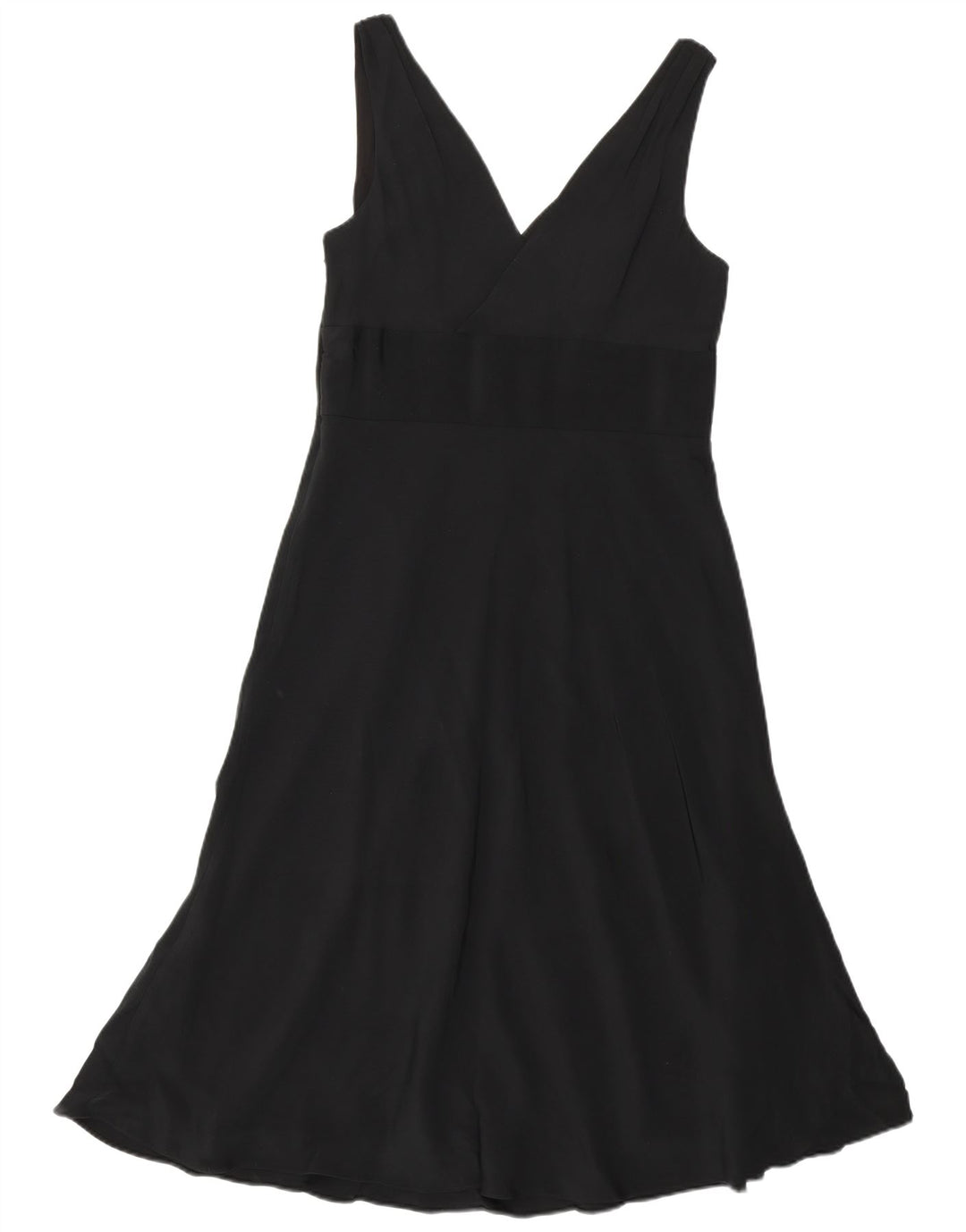 J. Crew Womens Ærmeløs A-line Kjole US 10 Large Black Silk