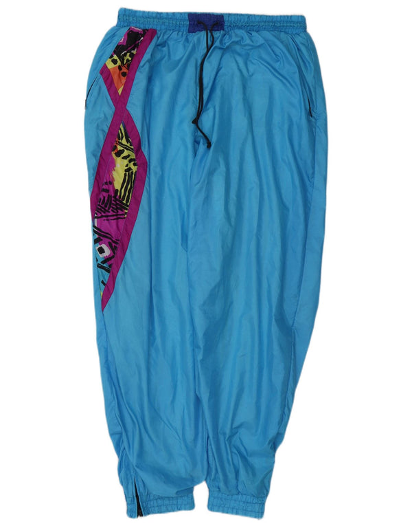 Vintage træningsdragt til mænd Joggers XL Blå Colourblock Nylon