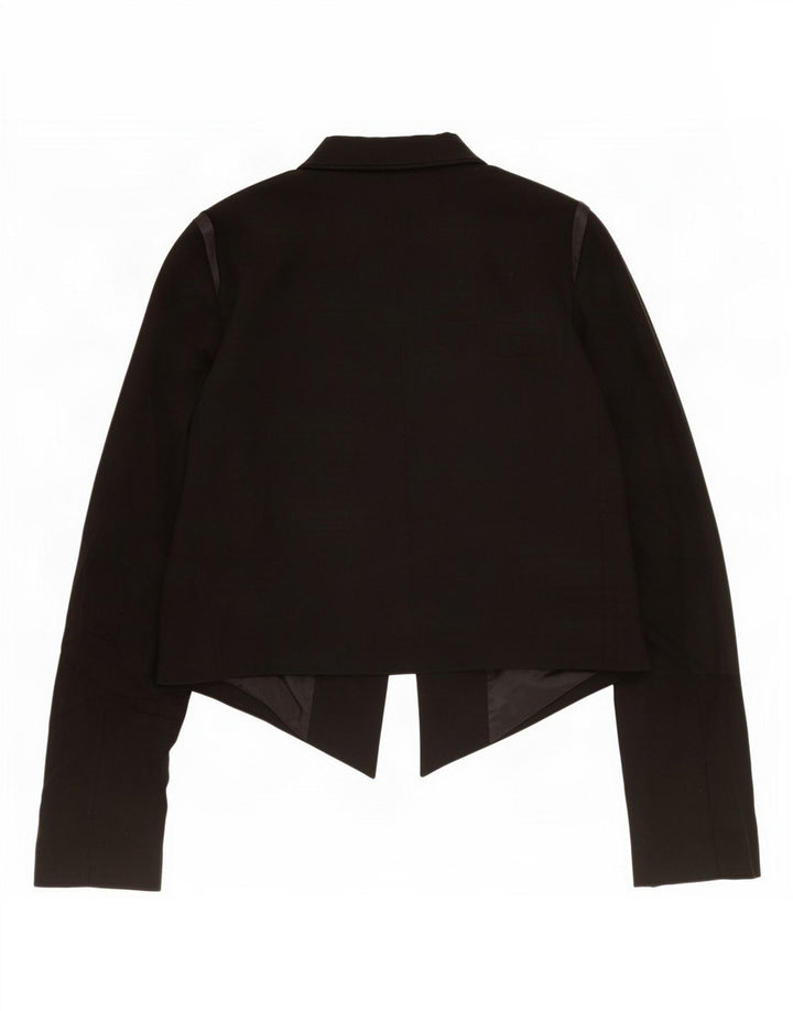 Zara Dame Blazer Jacket UK 12 Medium Sort Uld