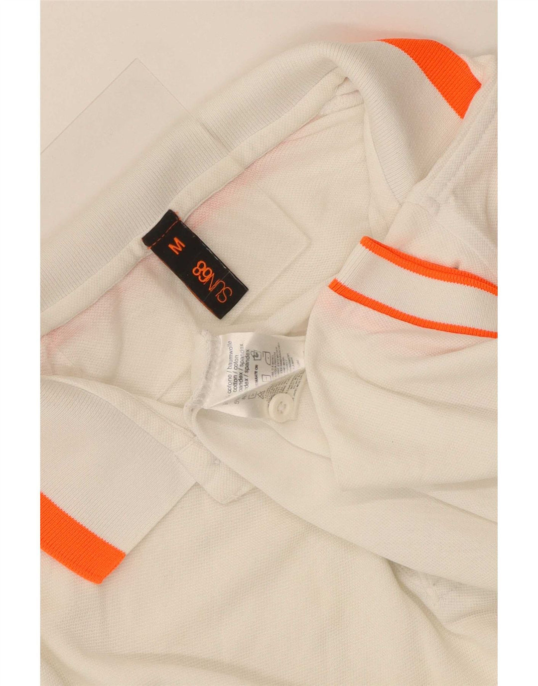 Sun68 Poloshirt til mænd Medium Hvid Bomuld