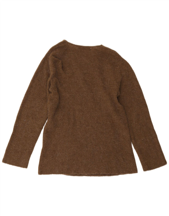 Zara Womens Wrap Cardigan Sweater UK 10 Small Khaki