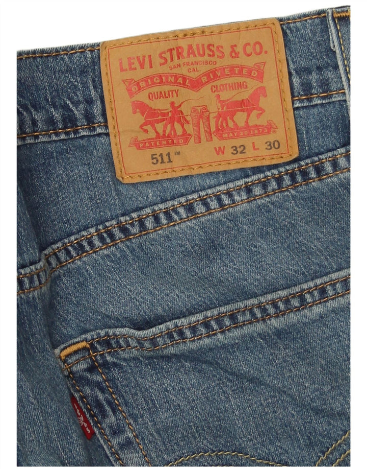 Levi's Herre 511 Slim Jeans W32 L30 Blå Bomuld