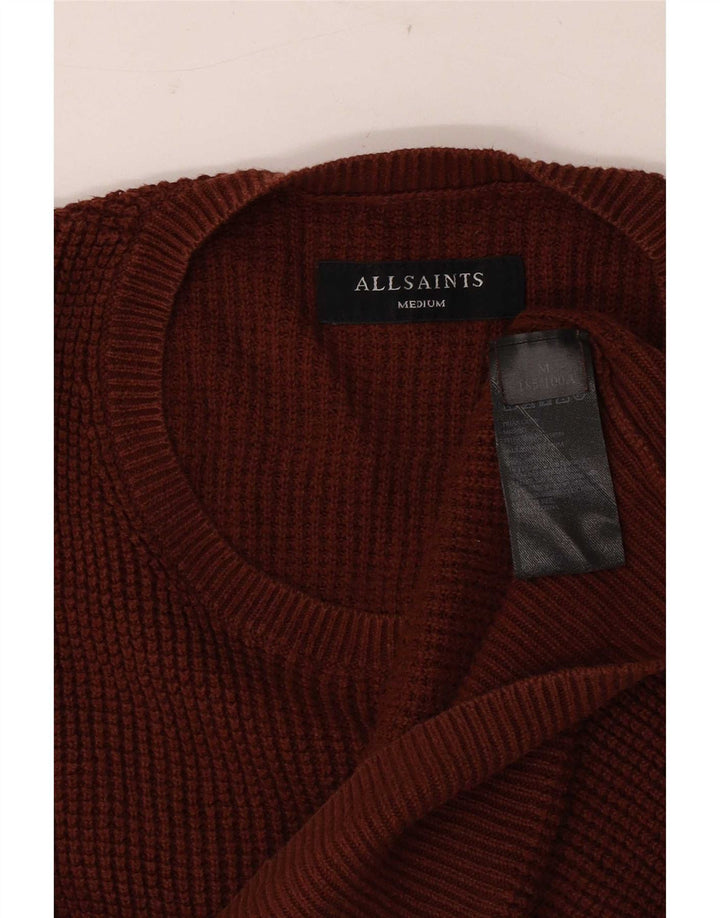 All Saints Herre Crew Neck Jumper Sweater Medium Brun Bomuld